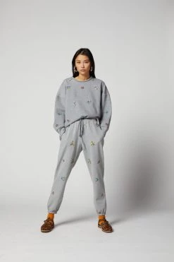 Heimstone Bottoms 55 Kiara Pants Beaded Embroidered Fleece