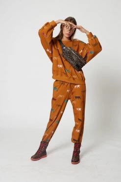 Heimstone Bottoms 55 Kiara Sweatpants In Tiger Print