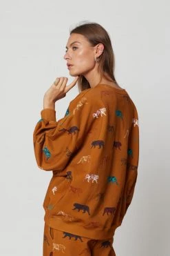 Heimstone Tops 76 Harlem Jumper In Tiger Print 9 Heimstone Tops 76 Harlem Jumper In Tiger Print