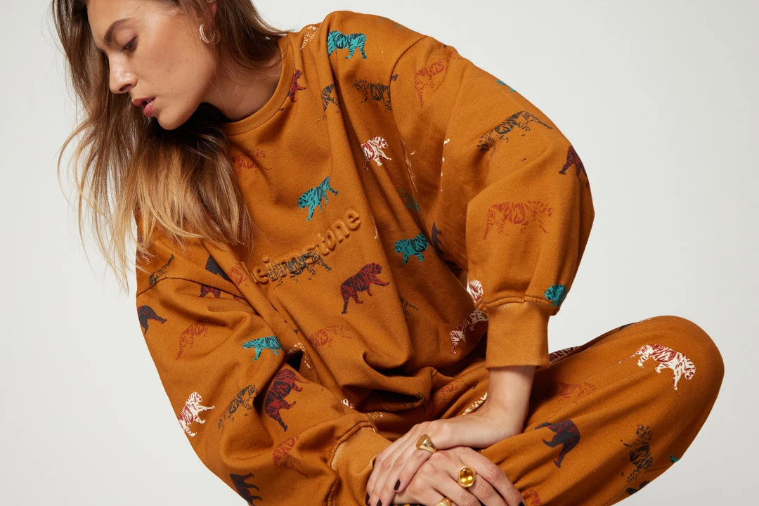 Heimstone Tops 76 Harlem Jumper In Tiger Print 3 Heimstone Tops 76 Harlem Jumper In Tiger Print