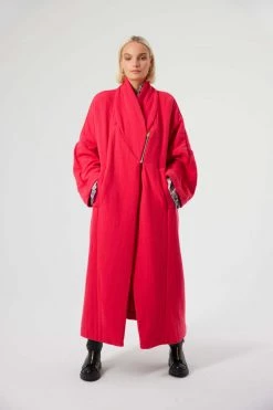 Heimstone Eren Coat In Pink Razuberi Cashmere