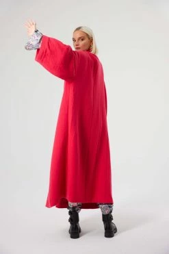 Heimstone Eren Coat In Pink Razuberi Cashmere