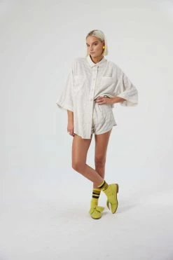 Heimstone Shop Woman Astrée Shirt In Blues Weave