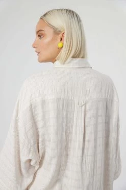 Heimstone Shop Woman Astrée Shirt In Blues Weave