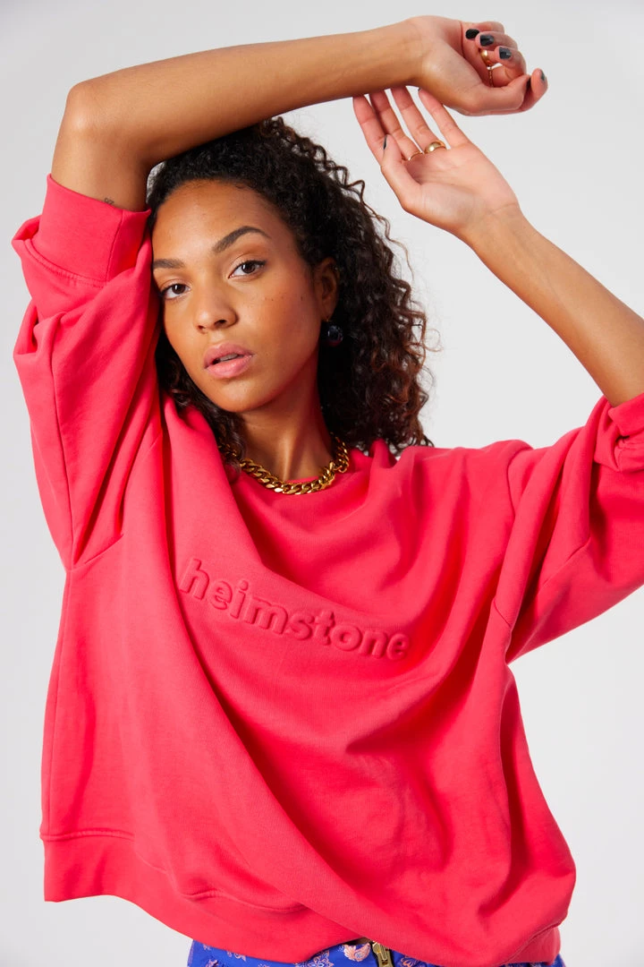 Heimstone Harlem Jumper In Pink Fleece 2 Heimstone Harlem Jumper In Pink Fleece