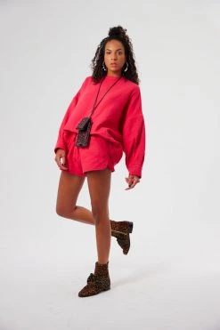 Heimstone Harlem Jumper In Pink Razuberi Cashmere SALES