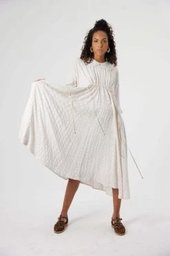 Heimstone Shop Woman Scarlett Dress In Blues Weave