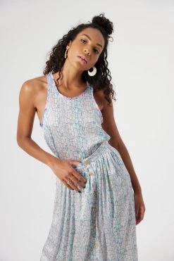 Heimstone Deva Tank Top In Lagoon Print Shop Woman