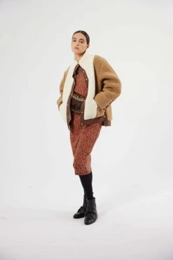 Heimstone SALES Fox Dress In Brick Leopard Jersey