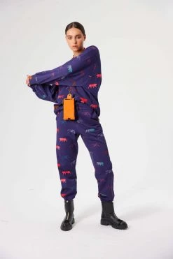 Heimstone Brooklyn Jumper In Tiger Printed Fleece SALES