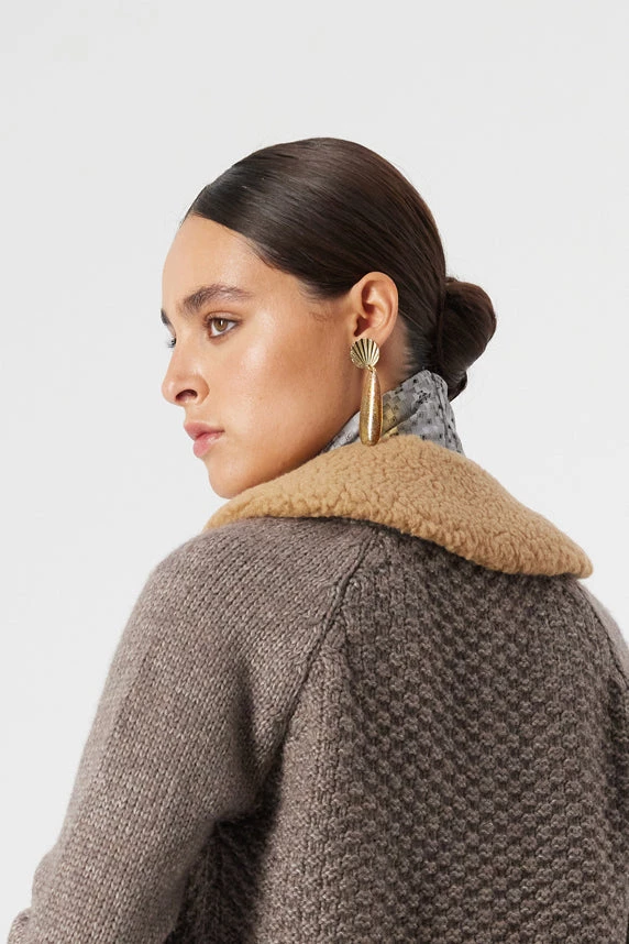 Heimstone Trapper Collar In Tricolore Wool SALES 2 Heimstone Trapper Collar In Tricolore Wool SALES