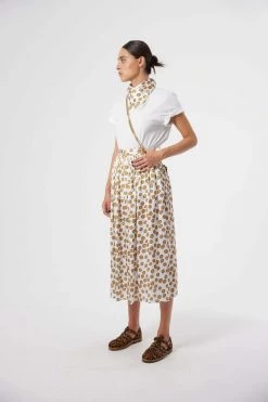 Heimstone Orso Skirt In White XXL Messy Dots