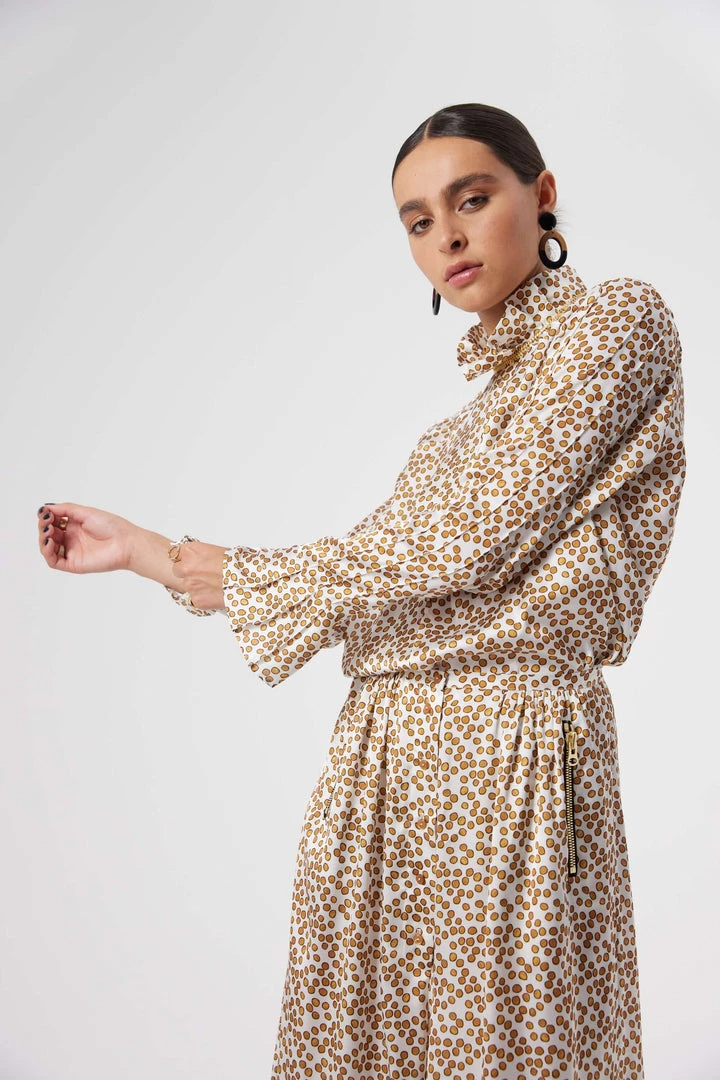 Heimstone SALES Muse Shirt In White Messy Dots 4 Heimstone SALES Muse Shirt In White Messy Dots