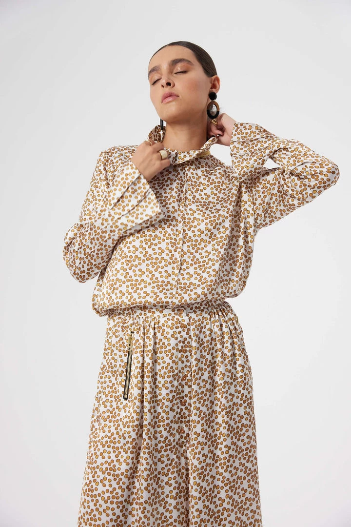 Heimstone SALES Muse Shirt In White Messy Dots 3 Heimstone SALES Muse Shirt In White Messy Dots