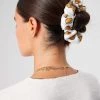 Heimstone Shop Woman Scrunchie In White XXL Messy Dots