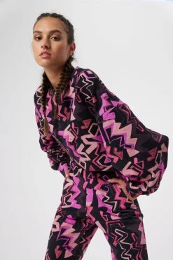 Heimstone Harlem Jumper In Electrique Printed Fleece