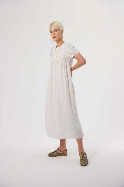Heimstone Shop Woman Gaya Dress In Blues Weave