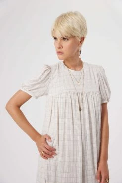 Heimstone Shop Woman Gaya Dress In Blues Weave