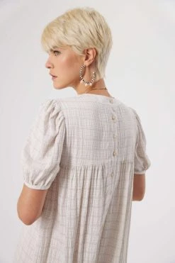 Heimstone Shop Woman Gaya Dress In Blues Weave