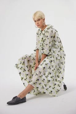 Heimstone Scarlett Dress In Firefly Embroidery