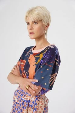 Heimstone Dede T-shirt In Blue Gorilla Print Tops 76