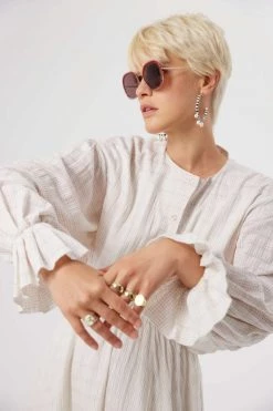 Heimstone Trigalière Dress In Blues Weave Shop Woman