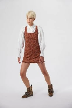 Heimstone Nil Dress In Brick Leopard Jersey SALES