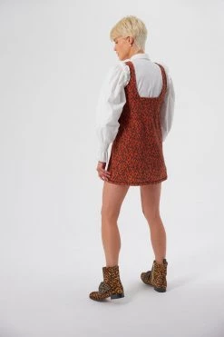 Heimstone Nil Dress In Brick Leopard Jersey SALES