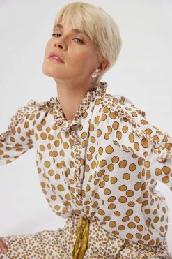 Heimstone SALES Gil Jumpsuit In White Messy Dots