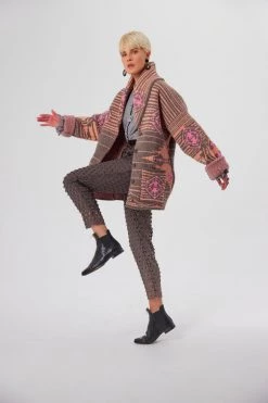 Heimstone Rufus Cardigan In Yellowstone Knit