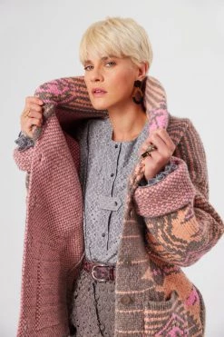 Heimstone Rufus Cardigan In Yellowstone Knit