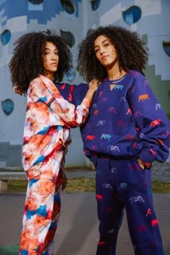 Heimstone Brooklyn Jumper In Tiger Printed Fleece SALES