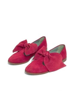 Heimstone Shoes 16 BB Ballerina Shoes In Fuschia Suede Leather