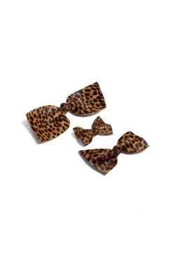 Heimstone Heimstone Signature 30 Large Hair Clip In Leopard Printed Leather