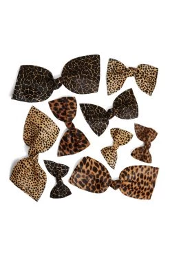 Heimstone Mini Hair Clip In Leopard Printed Leather Heimstone Signature 30