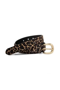 Heimstone Belt In Giraffe Printed Leather