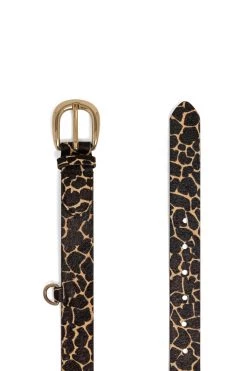 Heimstone Belt In Giraffe Printed Leather