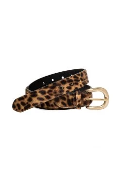 Heimstone Leather Goods Belt In Leopard Printed Leather