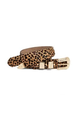Heimstone Texan Belt In Cheetah Printed Leather Leather Goods