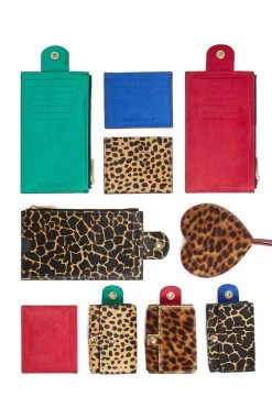 Heimstone The Minis & Maxis The Minis - Large Neck Wallet In Cheetah Printed Leather