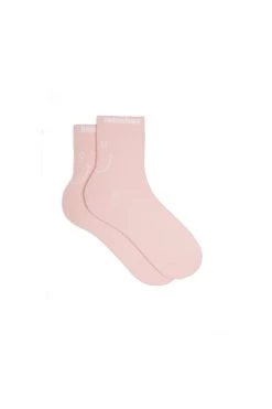 Heimstone Ankle Socks In Pink Smiley