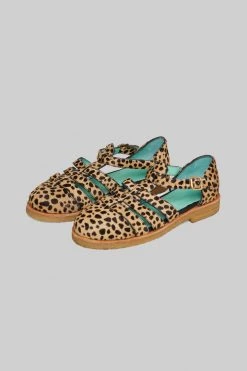 Heimstone Shoes 16 Ricky Sandals In Cheetah Printed Leather