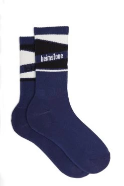 Heimstone Sport Socks In Navy Stripes Socks 16