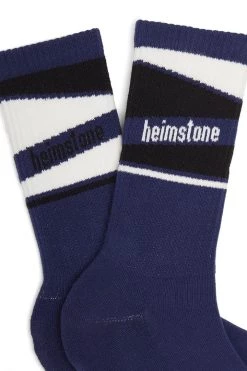Heimstone Sport Socks In Navy Stripes Socks 16