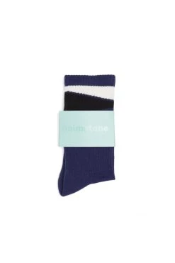 Heimstone Sport Socks In Navy Stripes Socks 16