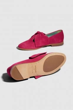 Heimstone Shoes 16 BB Ballerina Shoes In Fuschia Suede Leather