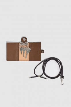 Heimstone The Minis - 6 Key Holder In Burgundy Leopard Printed Leather