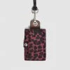 Heimstone The Minis - 6 Key Holder In Burgundy Leopard Printed Leather