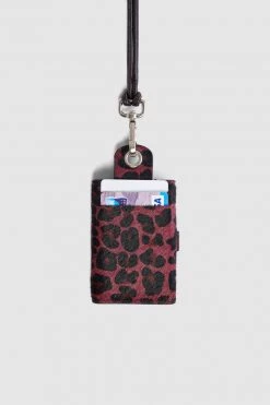 Heimstone The Minis - 6 Key Holder In Burgundy Leopard Printed Leather