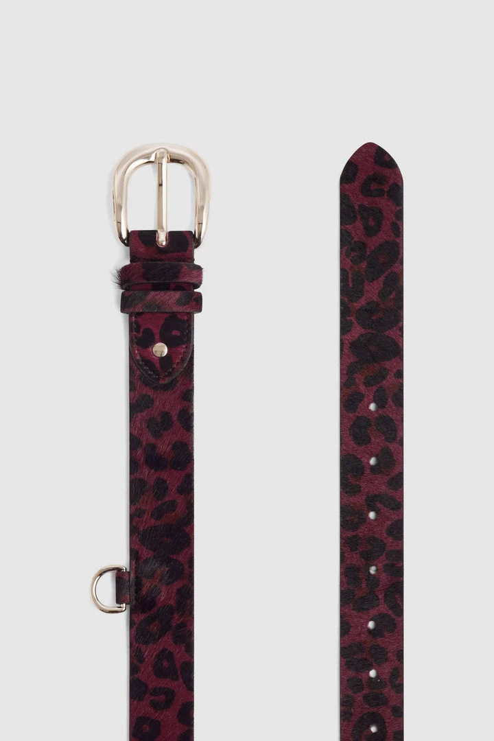 Heimstone Shop Woman Belt In Burgundy Leopard Leather 4 Heimstone Shop Woman Belt In Burgundy Leopard Leather